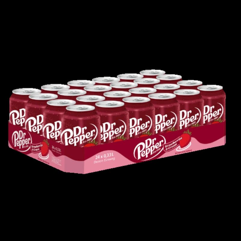 Dr Pepper Strawberries & Cream 24x0,33l  Dosen