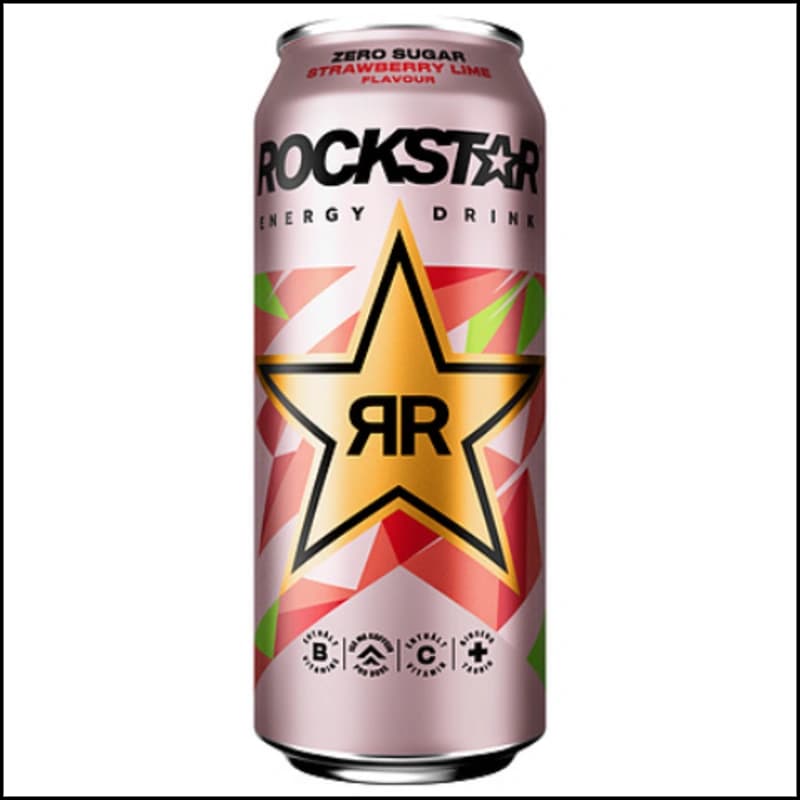 Rockstar Energy Drink Zero Sugar Strawberry Lime 0,5l