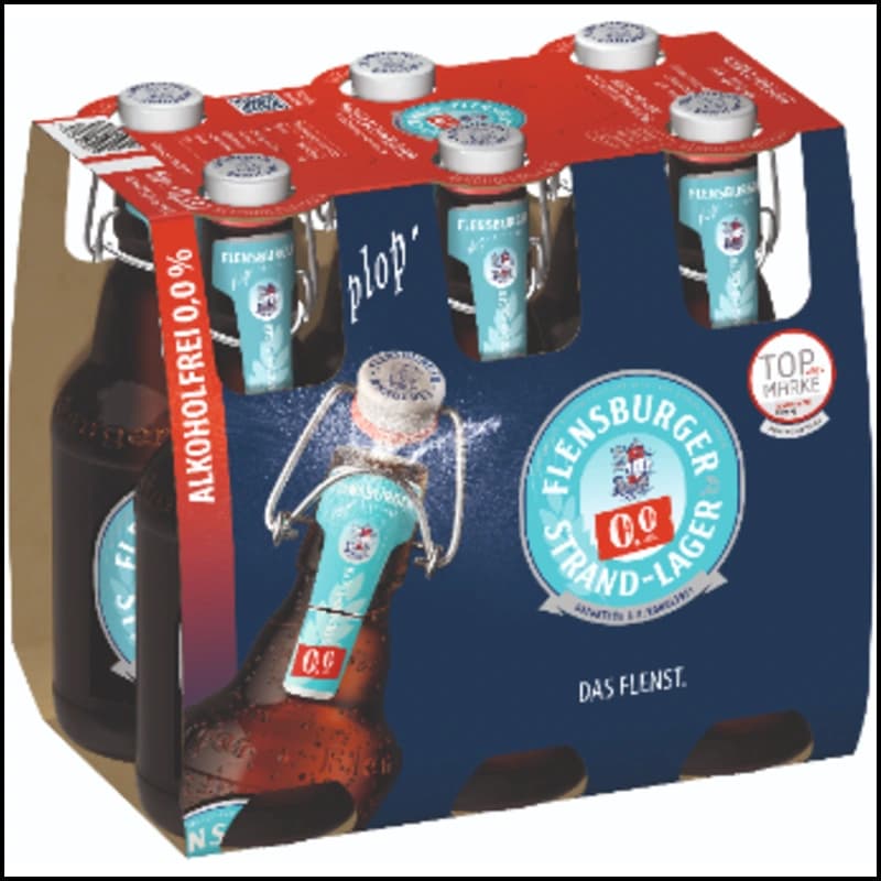 Flensburger Strand-Lager 0,0% Bügelverschluss 6x0,33l 