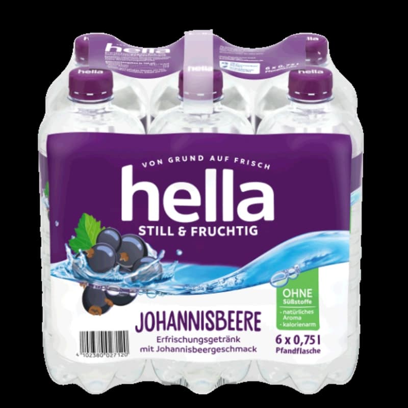 hella schwarze Johannisbeere Still & Fruchtig 6x0,75l 