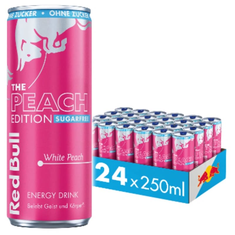 Red Bull White Peach Sugarfree 24x0,25l 
