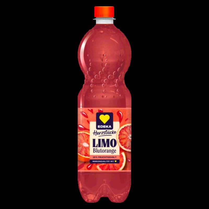 EDEKA Herzstücke Limonade Blutorange mit 15% Frucht 1l 
