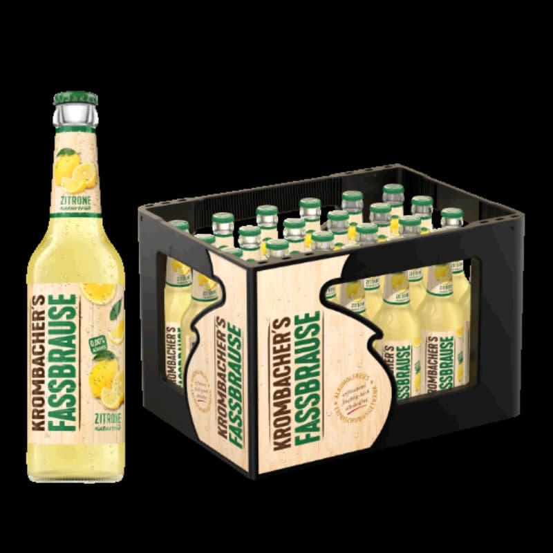 Krombacher's Fassbrause Zitrone naturtrüb 24x0,33l 