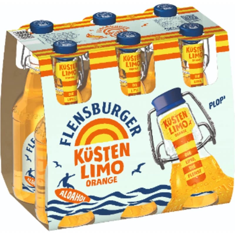 Flensburger Küsten Limo Orange Bügelverschluss 6x0,33l