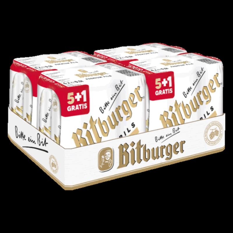 Bitburger Pils 4x5+1x0,5l