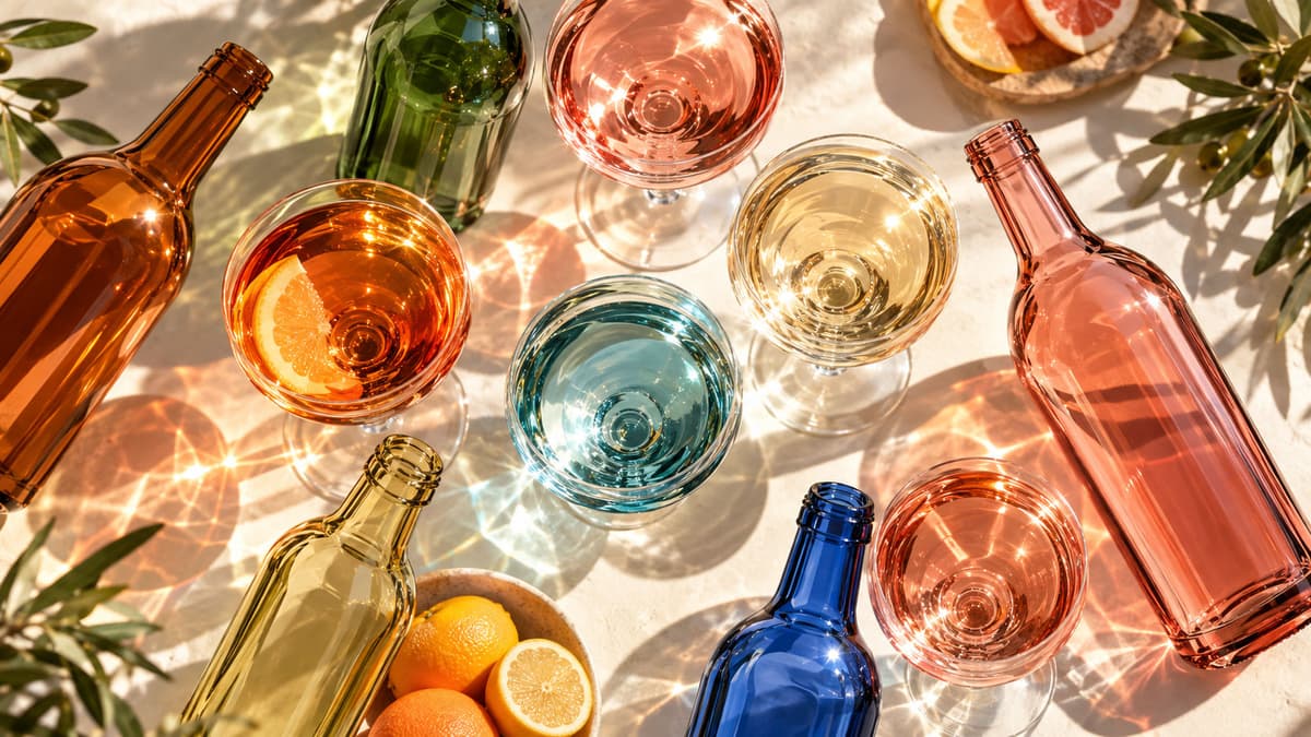 bunte-glasflaschen-weinglaeser-sommer-stillleben.jpg